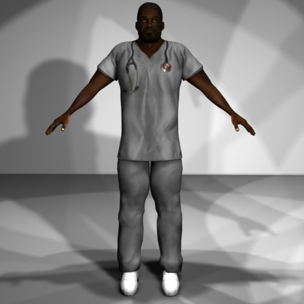 3d model rigged medical personnel - Medical Personnel Collection Rigged - Men #2 by MasonMotion